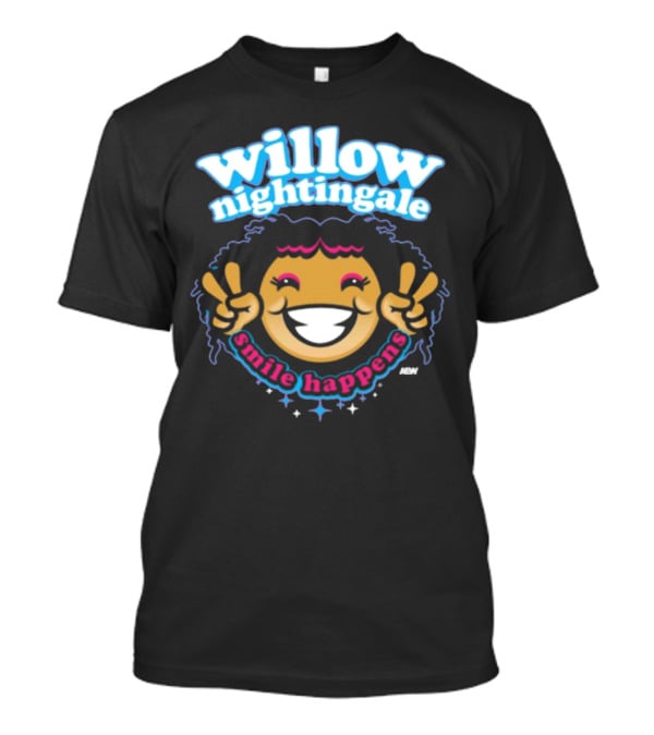 Willow Nightingale Smile Happens AEW Peaceful Emoji T-Shirt
