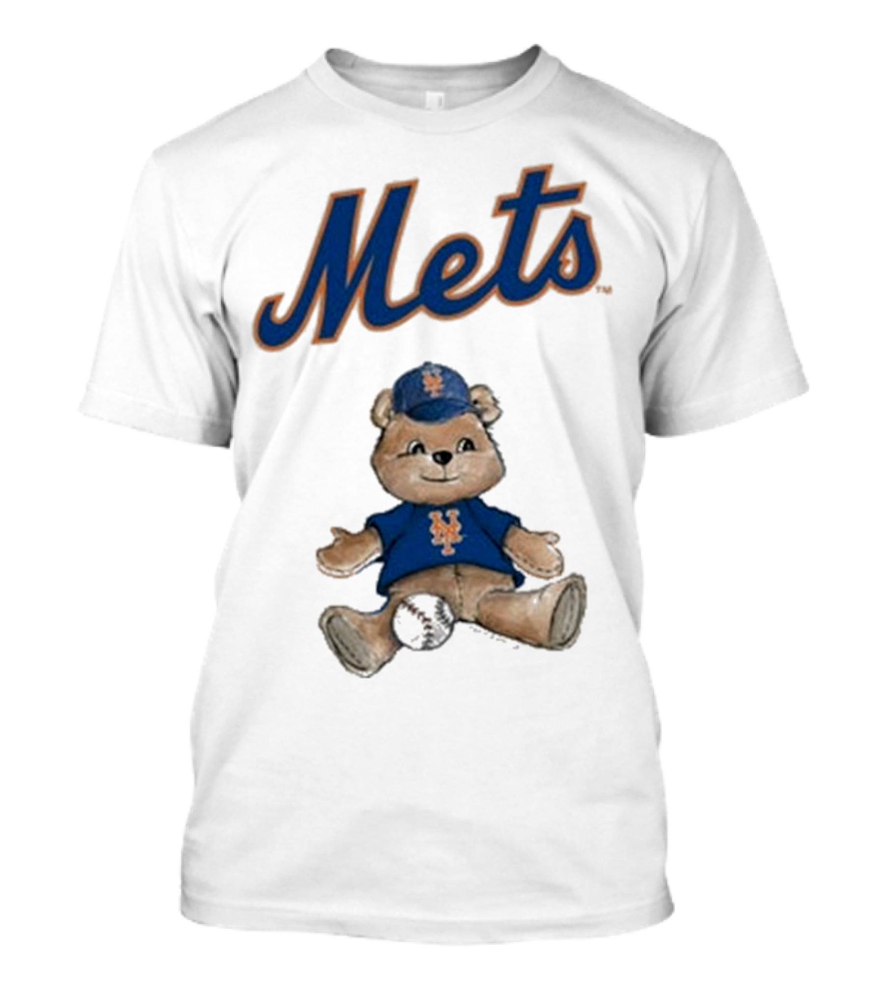 Mets Bear With Cap And Ball T-Shirt