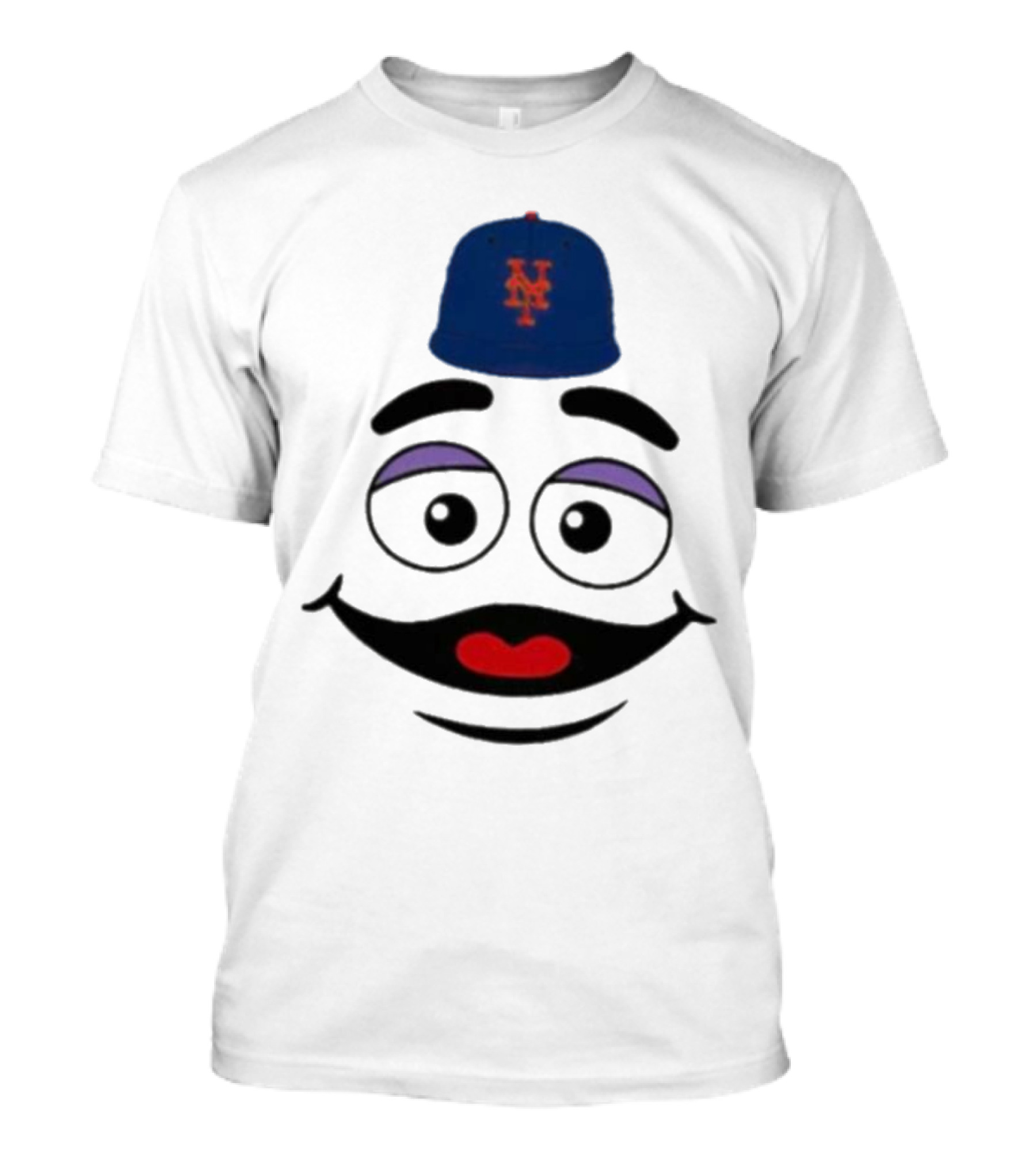 New York Mets Grimace Face Smile Victory Gameday Baseball Cap T-Shirt