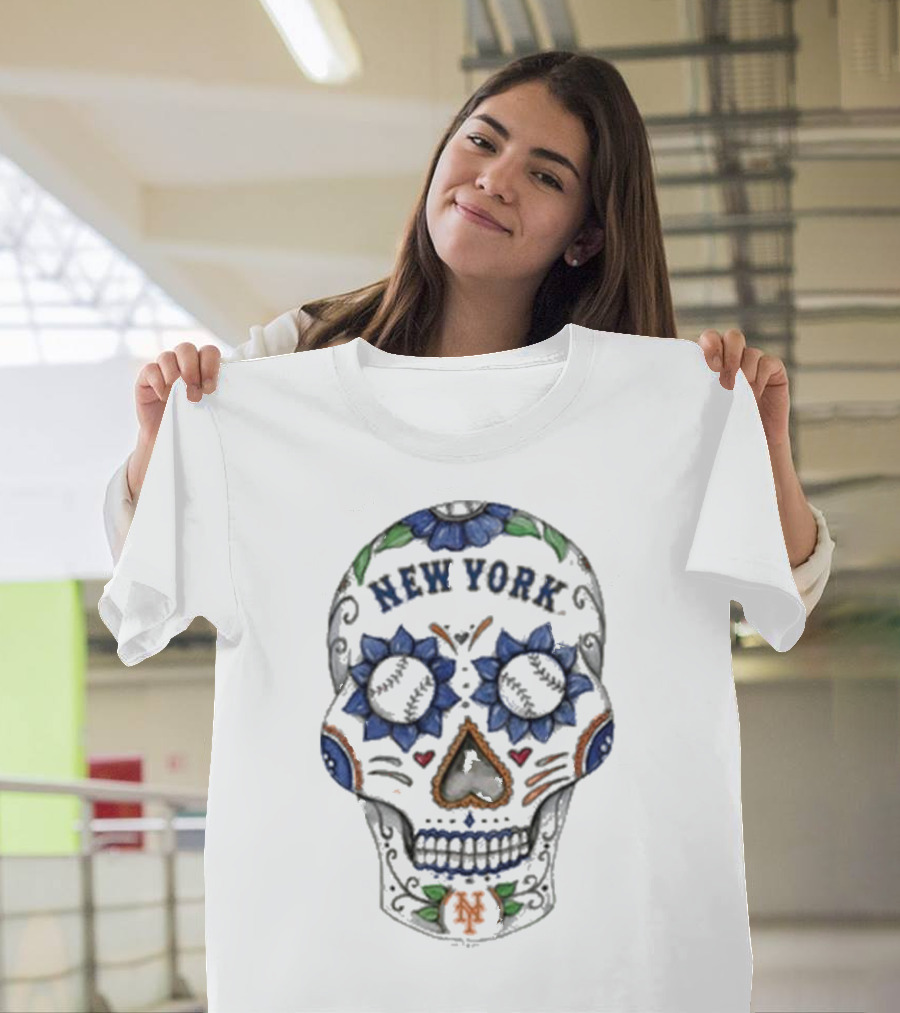 New York Mets Sugar Skull MLB T-Shirt