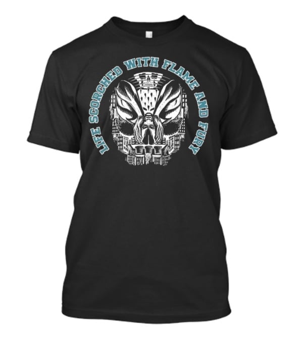 Life Scorched With Flame And Fury Skull Moth T-Shirt