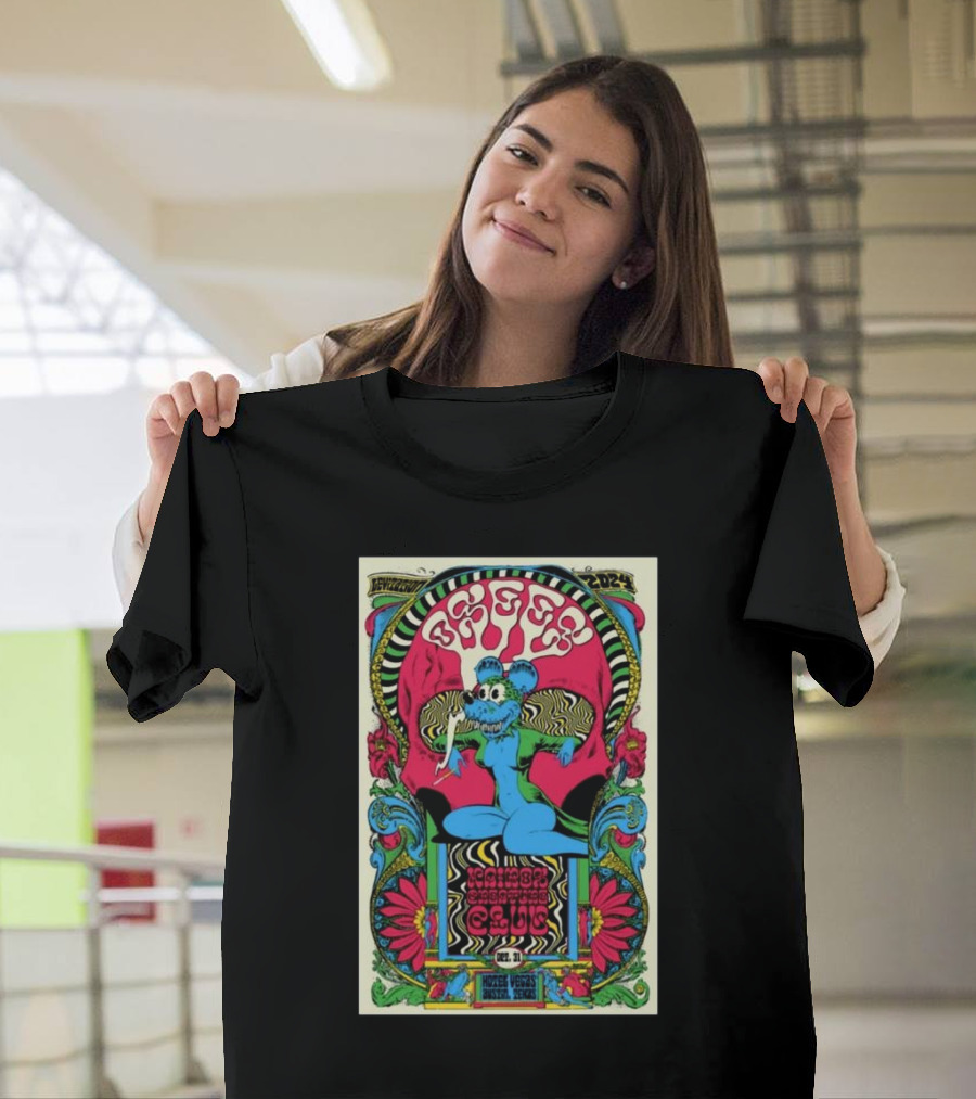 Osees Levitation 2024 Halloween Show in Austin TX Oct 31 Mohawk Bat Club T-Shirt