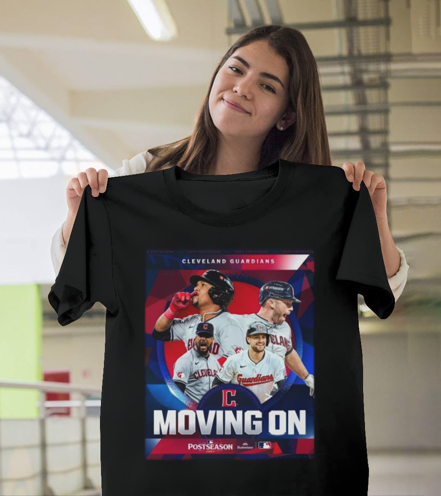 Cleveland Guardians Moving On 2024 Postseason Baseball T-Shirt