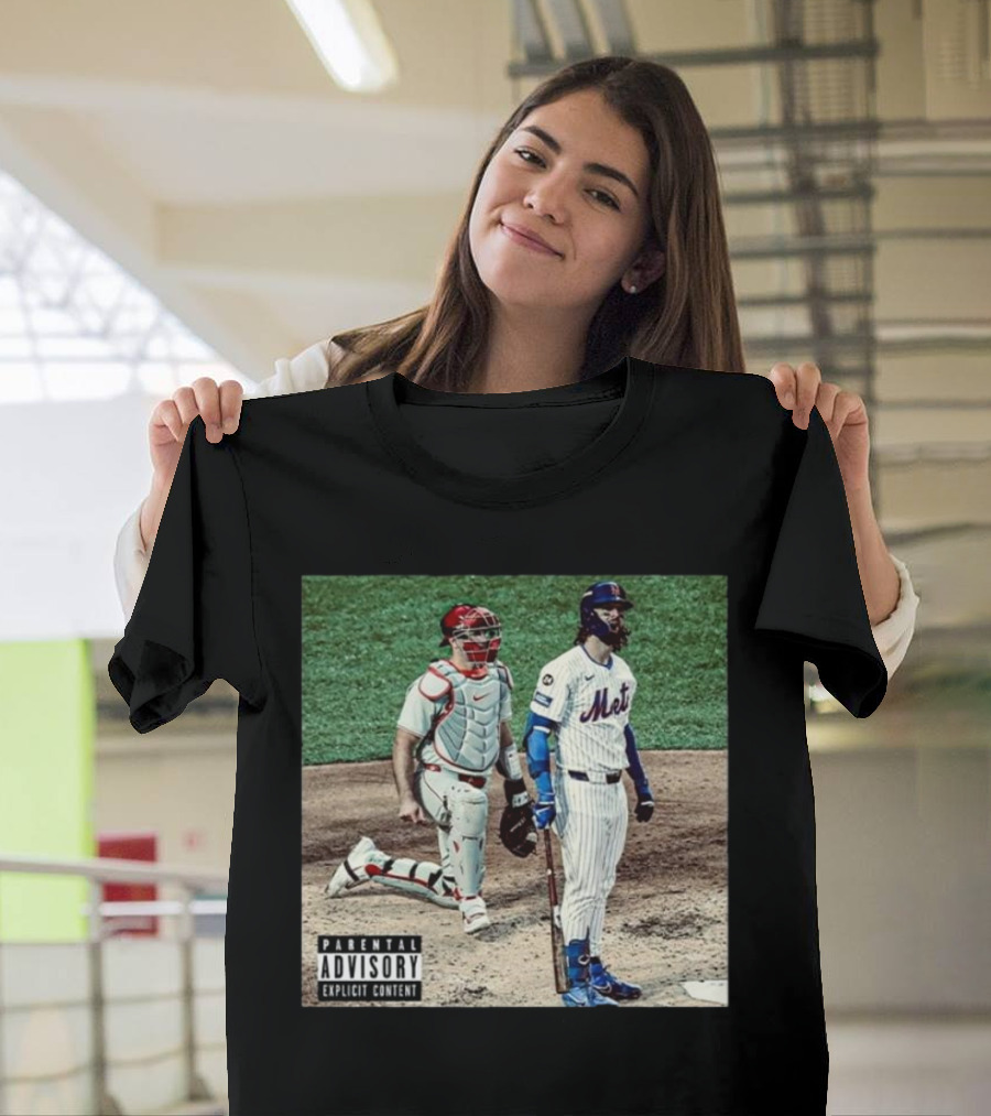 Mets Jesse Winker Parental Advisory Explicit Content Baseball Image T-Shirt