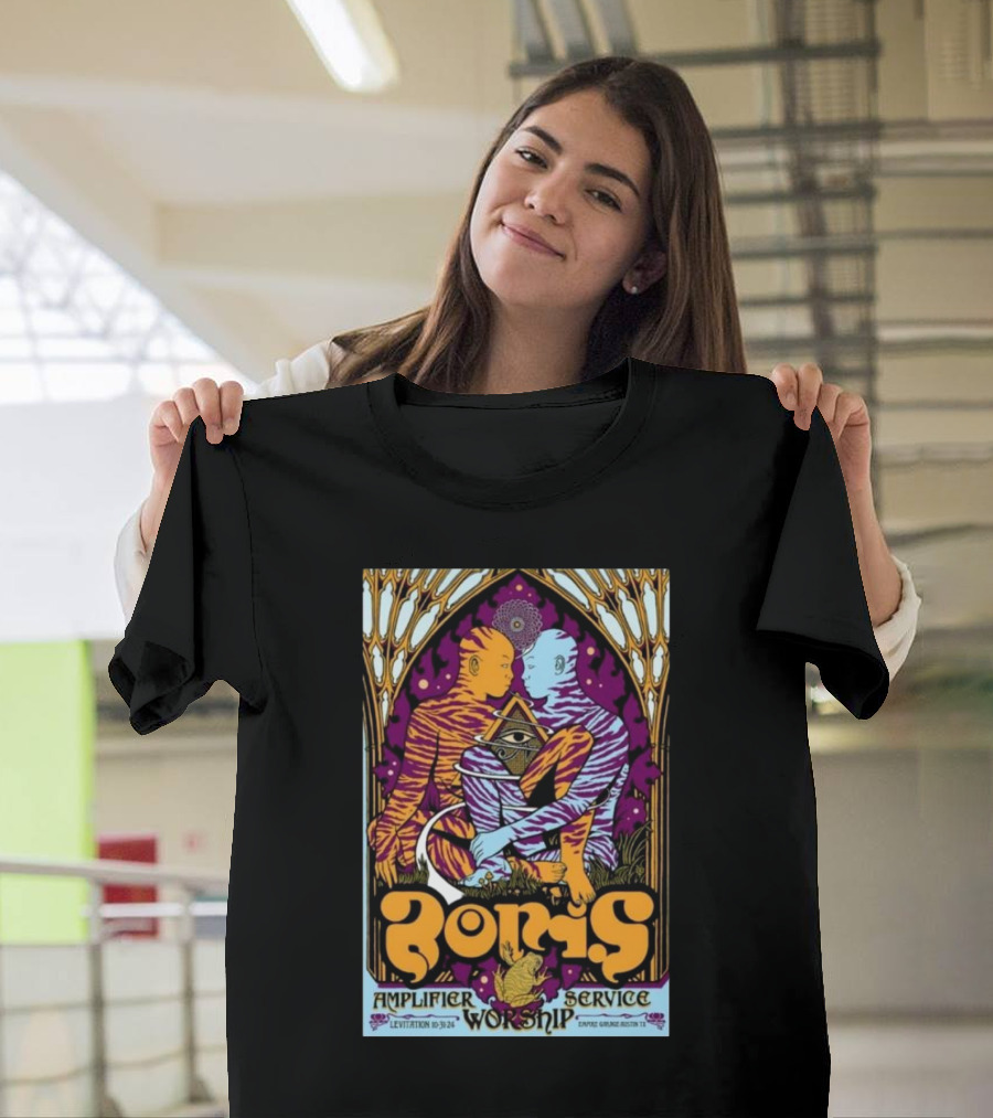Borisheavyrocks Amplifier Worship Service Oct 31 2024 Empire Garage Austin TX T-Shirt