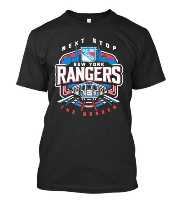 New York Rangers Subway Journey Next Stop The Garden Skyline T-Shirt
