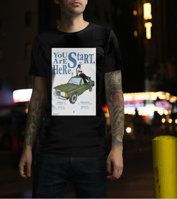 You Are Start Here, Paris France And London UK Oct 25-26 2024 Tour Kaelin Ellis T-Shirt