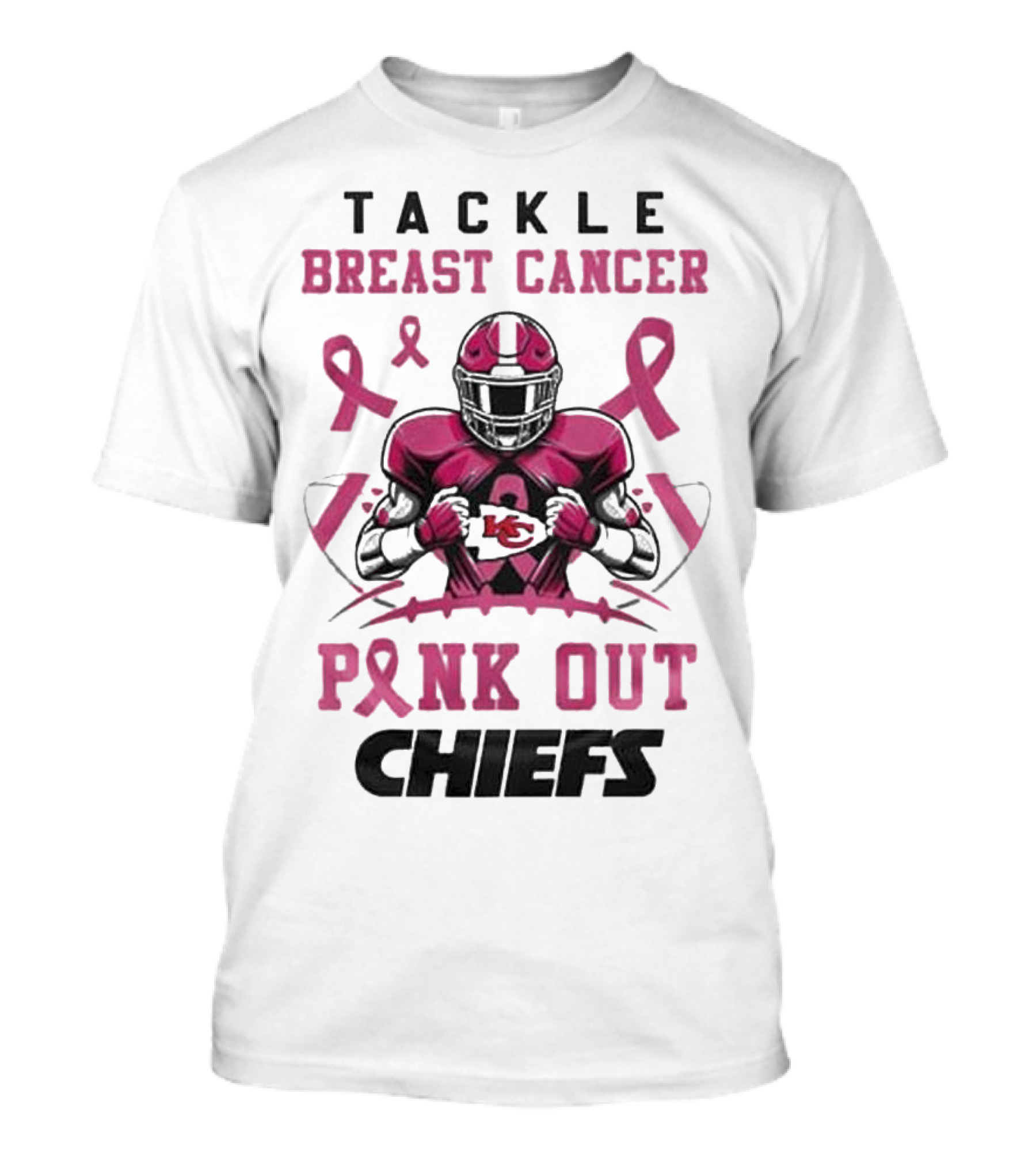 Kansas City Chiefs Tackle Breast Cancer Pink Out Chiefs T-Shirt