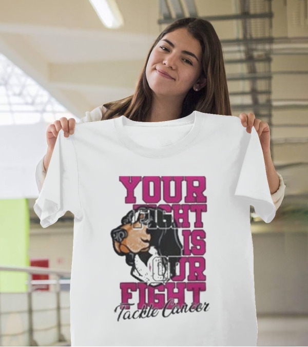 Tennessee Volunteers Your Fight Is Our Fight Tackle Cancer 2024 Dog Mascot T-Shirt