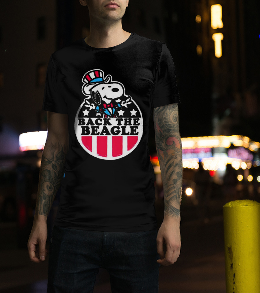 Snoopy Peanuts Back The Beagle Patriotic Uncle Sam T-Shirt