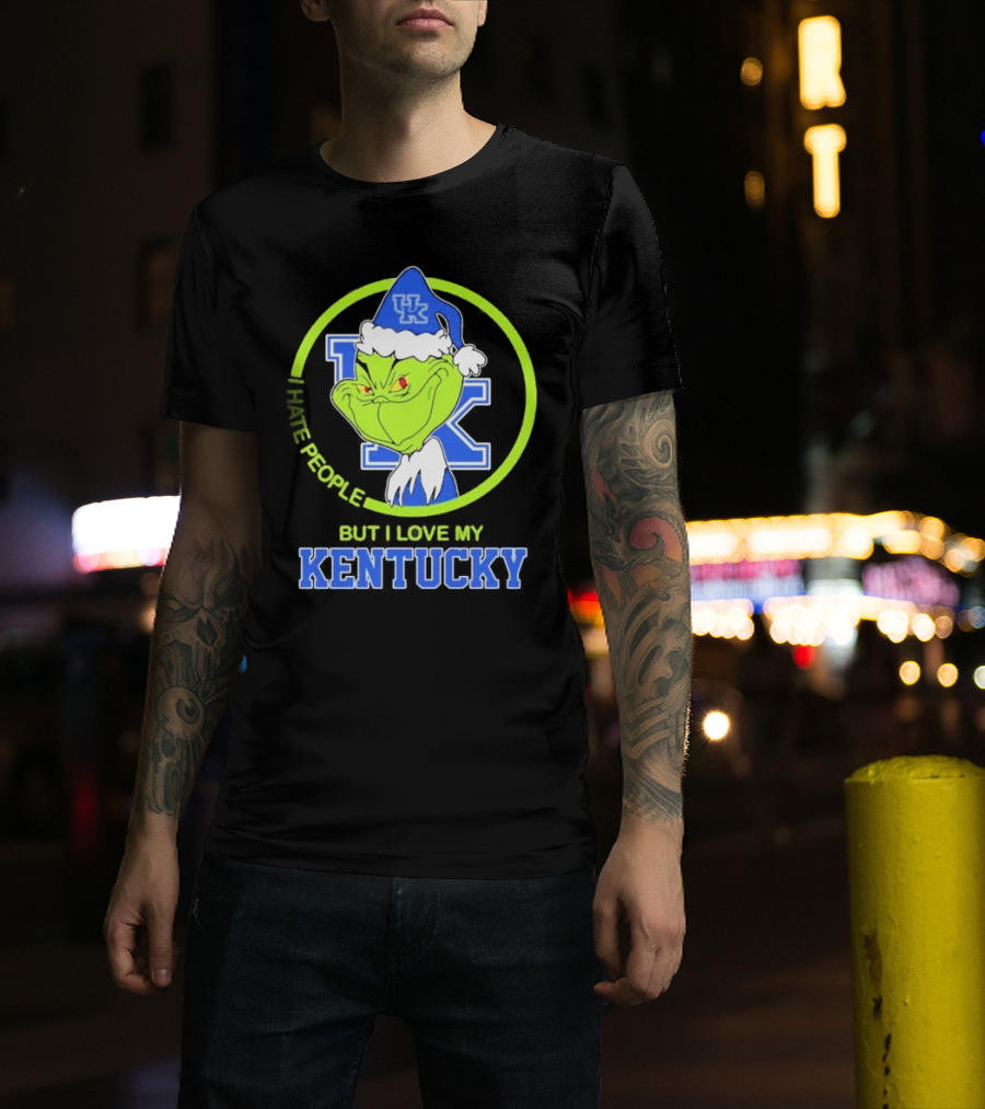 Kentucky Wildcats Grinch I Hate People But I Love My Kentucky T-Shirt