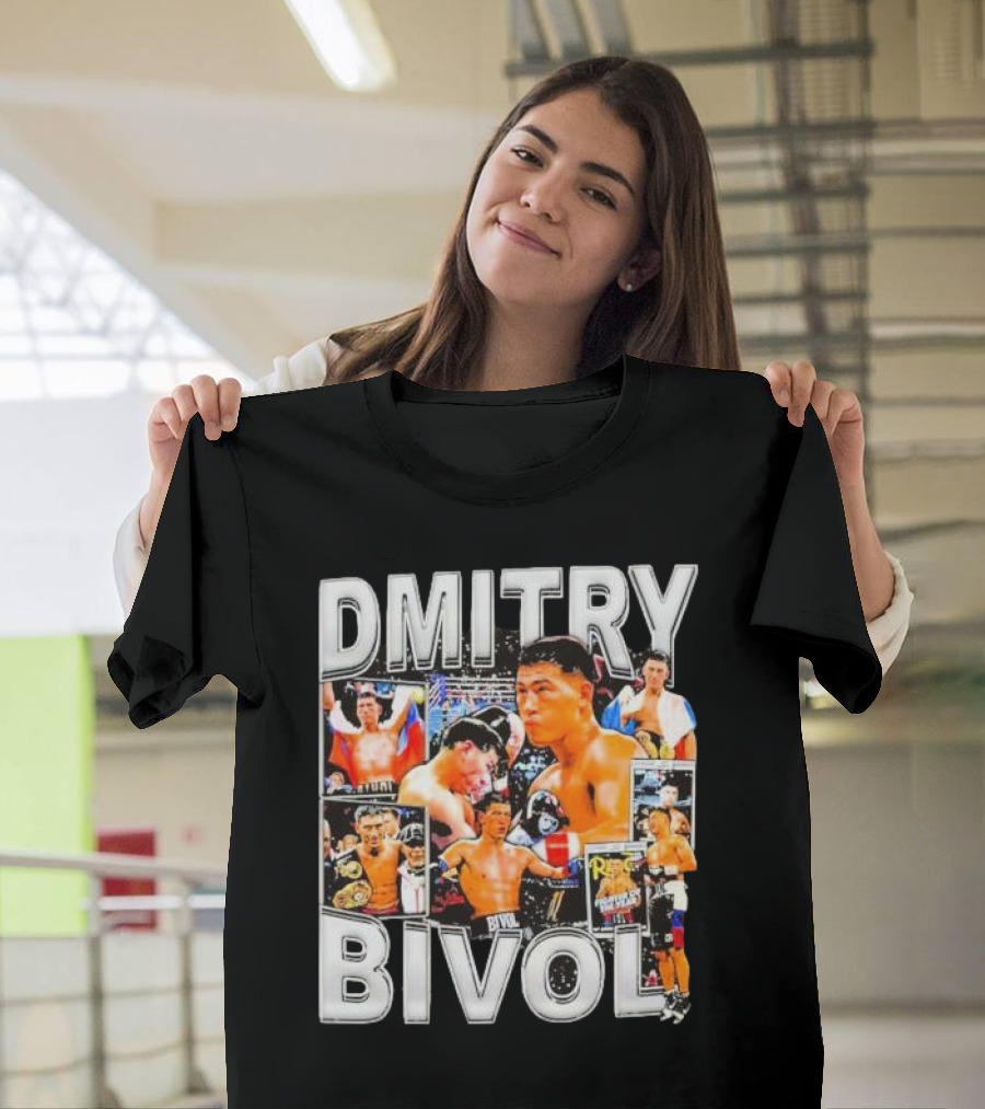 Dmitry Bivol Boxing Champion Vintage Collage T-Shirt