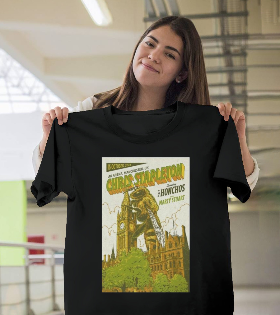 16 October 2024 Chris Stapleton Featuring The Honchos Marty Stuart AO Arena Manchester UK T-Shirt