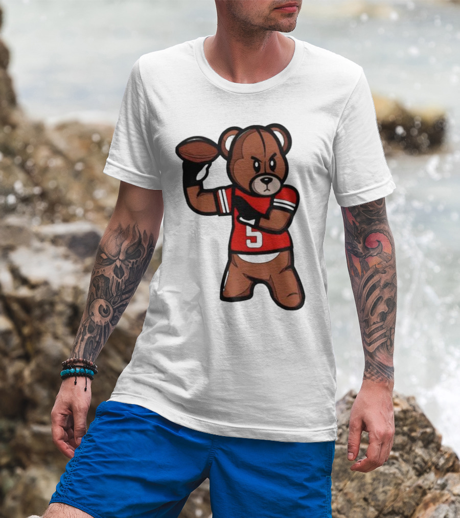 Louisville Teddy Bear Football Player Cartoon T-Shirt