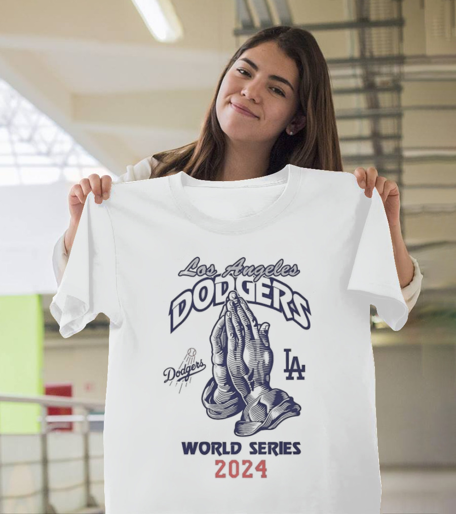 Los Angeles Dodgers Praying Hands 2024 World Series T-Shirt