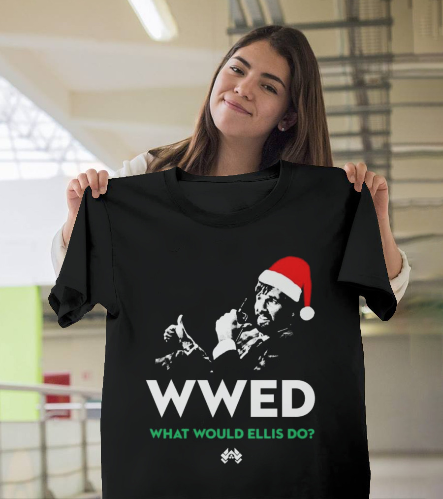 WWED What Would Ellis Do Santa Hat Christmas Edition T-Shirt