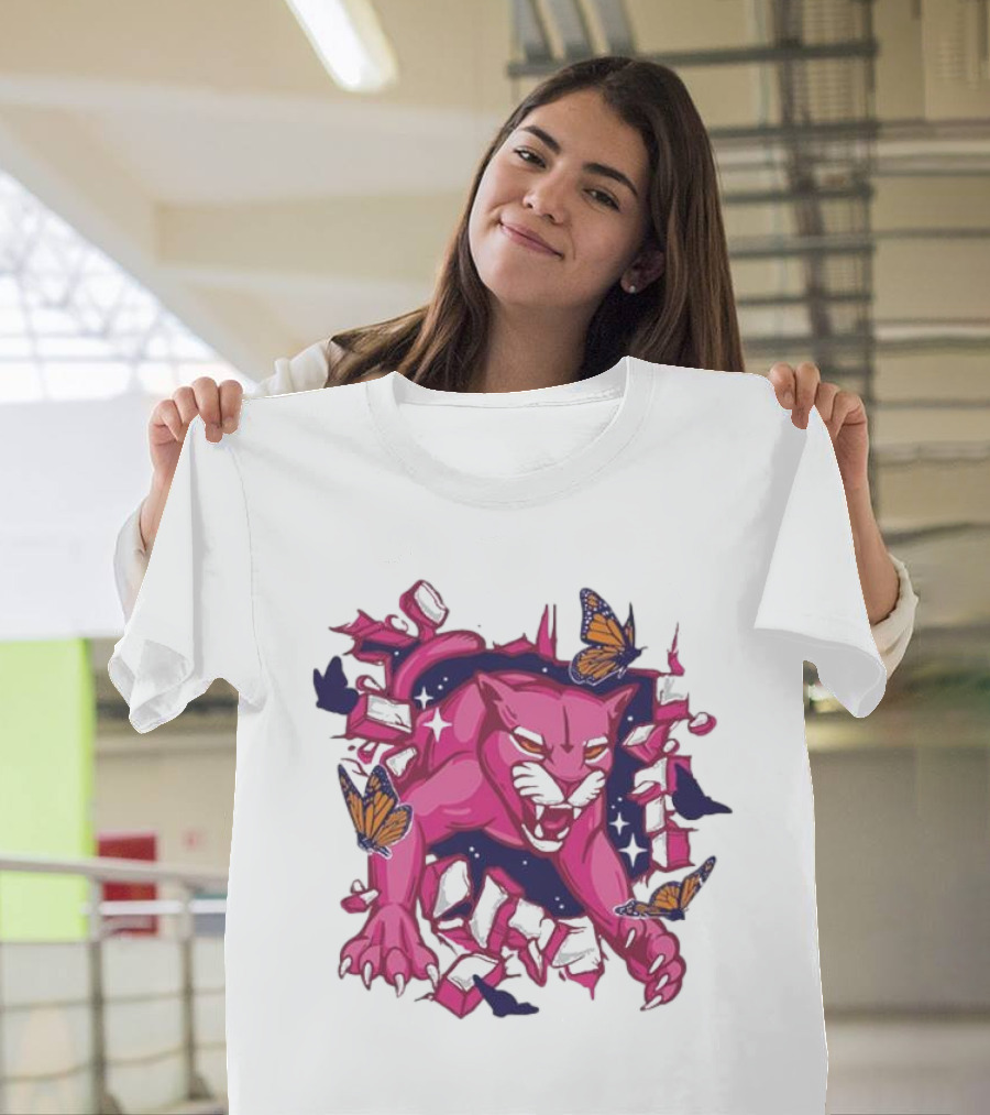 Florida Panthers Pink in the Rink Butterfly Breakthrough T-Shirt