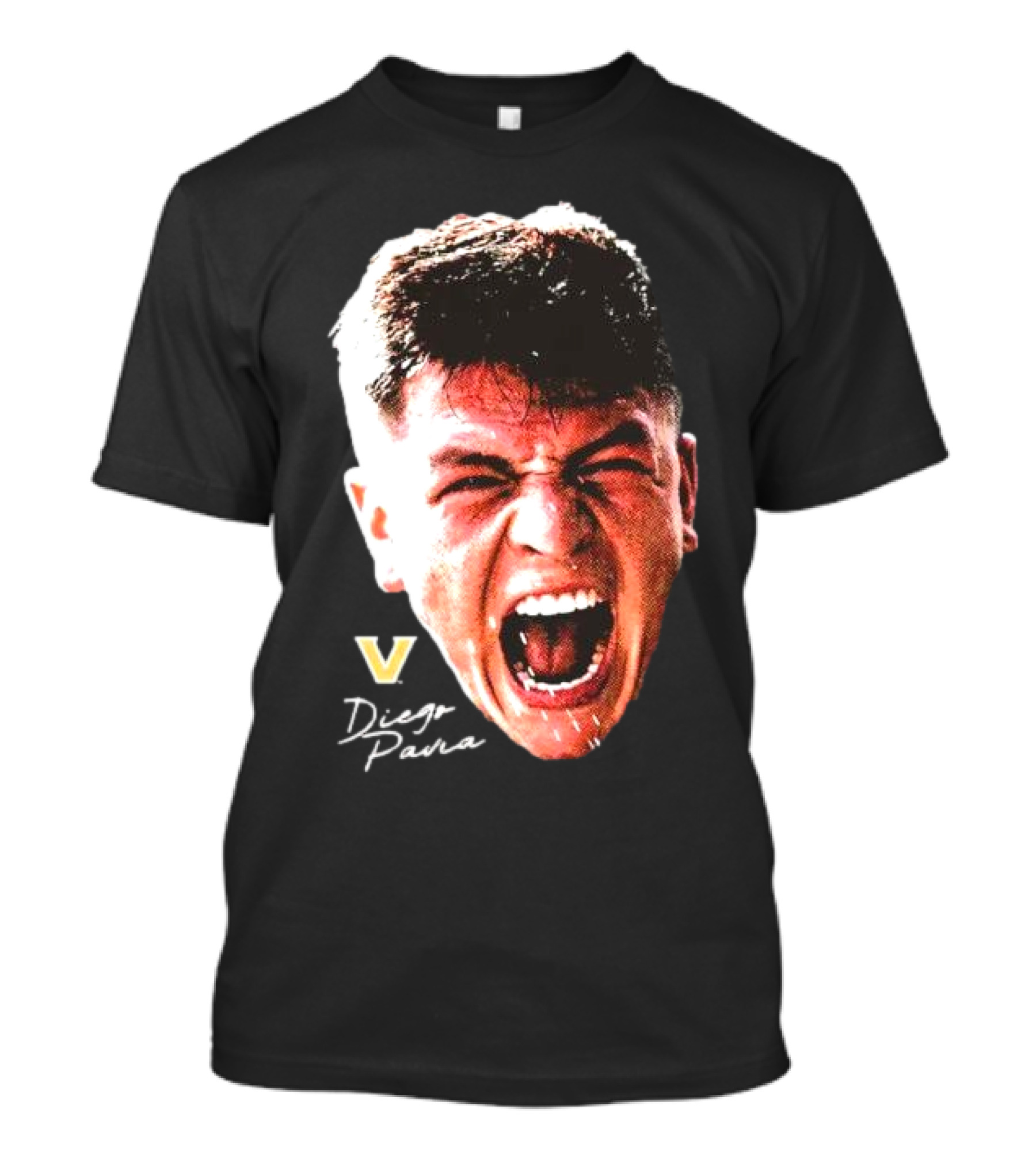Diego Pavia Vanderbilt Commodores Signature Swag Head T-Shirt