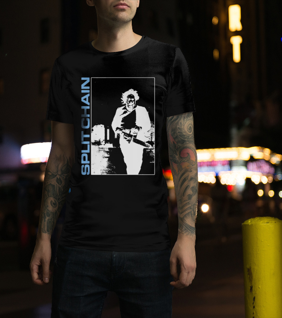SPLIT CHAIN Chainsaw Runner Monochrome T-Shirt