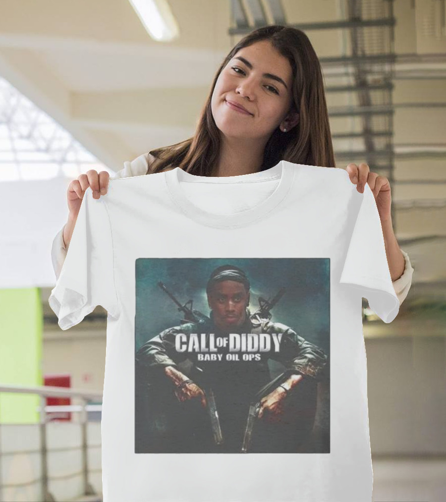 Call Of Diddy Baby Oil Ops Parody Game Soldier Image T-Shirt