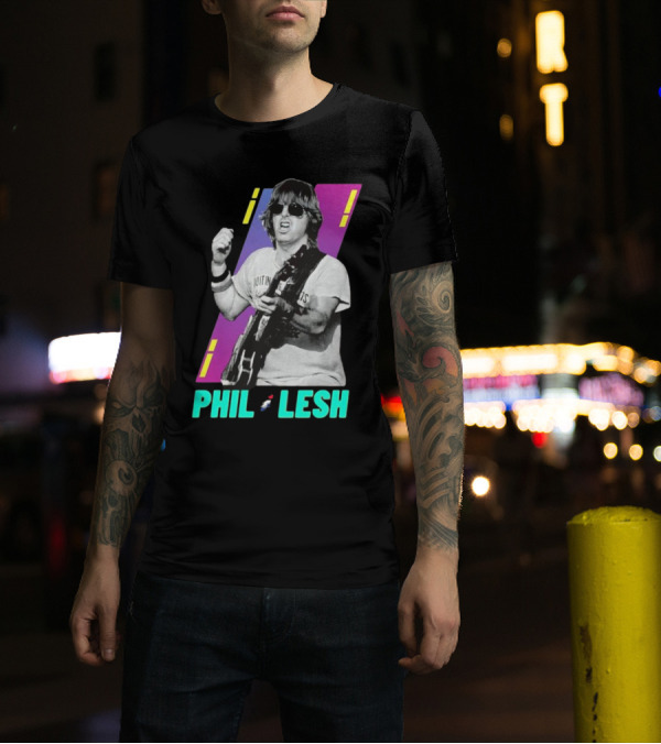 Phil Lesh Colorful Retro Style Grateful Dead Bassist Image T-Shirt