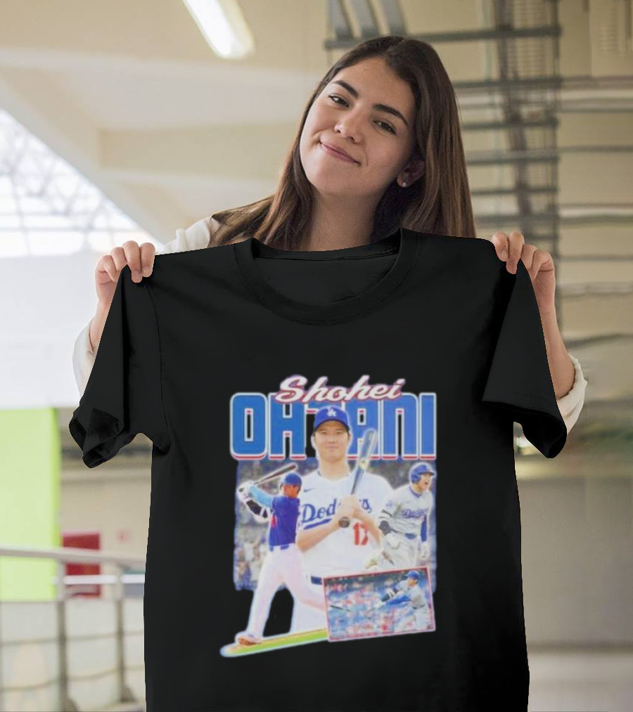 Shohei Ohtani Dodgers Baseball Collage T-Shirt