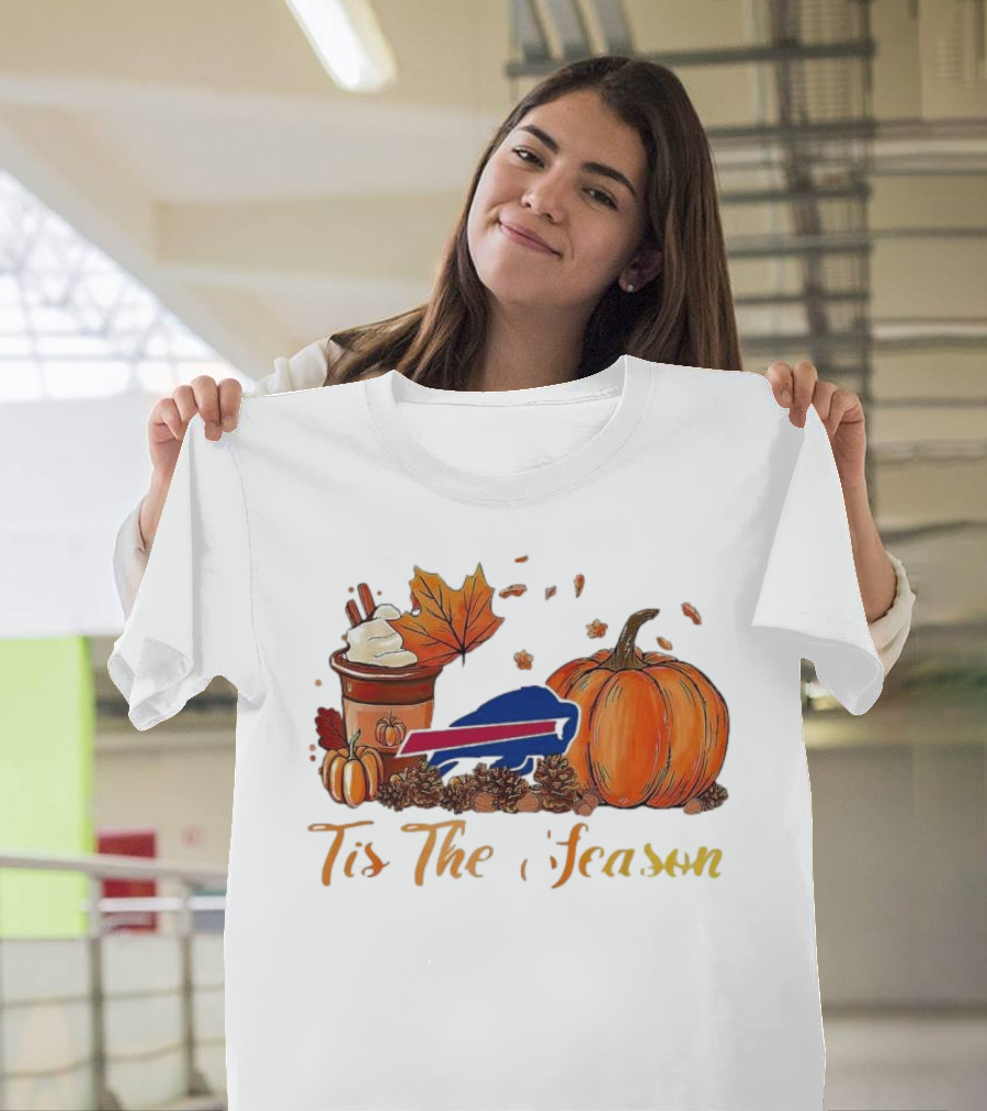 Buffalo Bills Tis the Season Pumpkin Latte Autumn Football T-Shirt