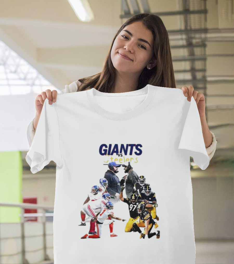 New York Giants vs Pittsburgh Steelers Brian Daboll and Mike Tomlin Football Matchup T-Shirt