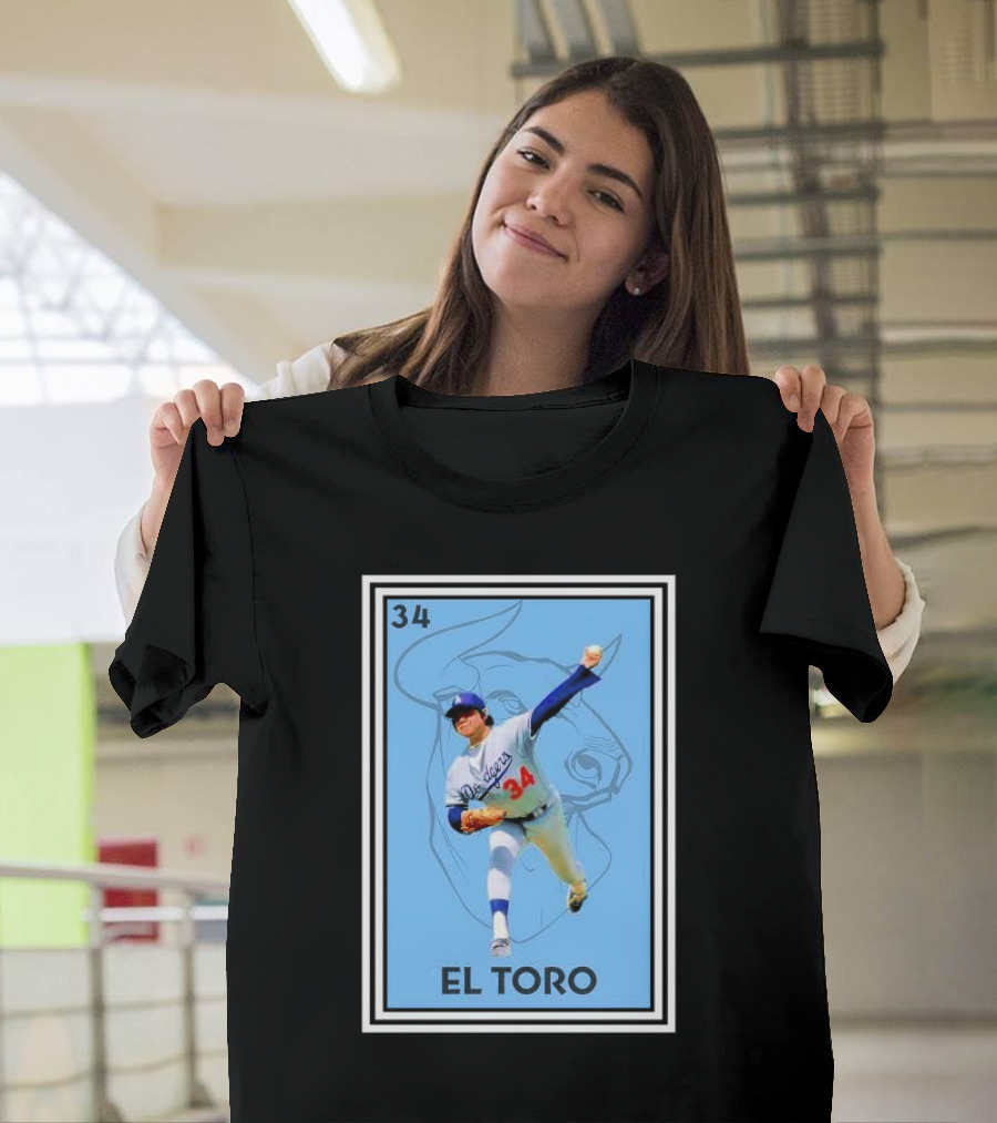 Legend Fernando Valenzuela 34 El Toro Dodgers T-Shirt