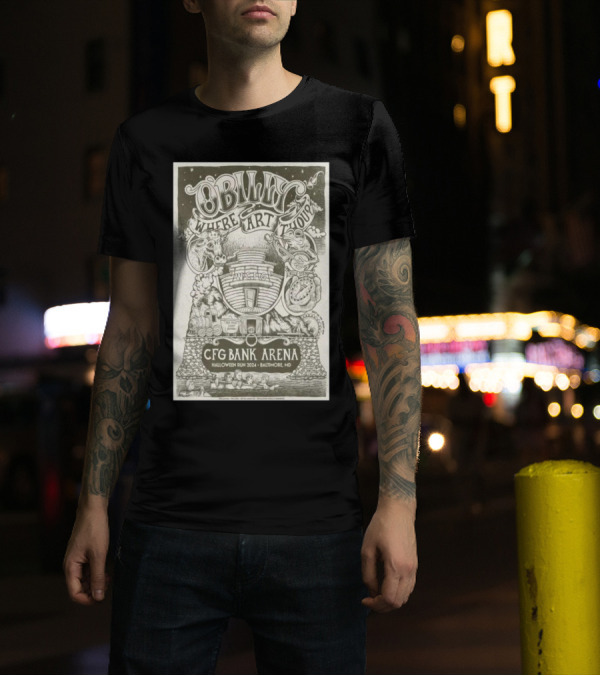 Billy Strings Where Art Thou Tour CFG Bank Arena Halloween Run 2024 Baltimore MD T-Shirt