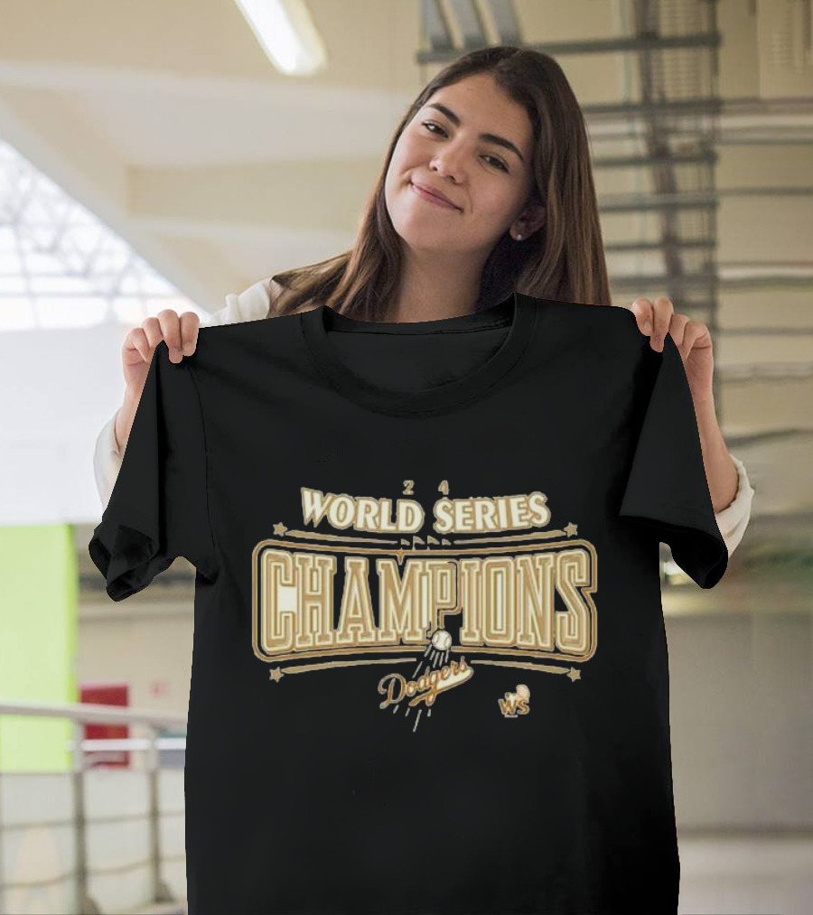 Los Angeles Dodgers World Series Champions 2024 Fleece Pullover T-Shirt