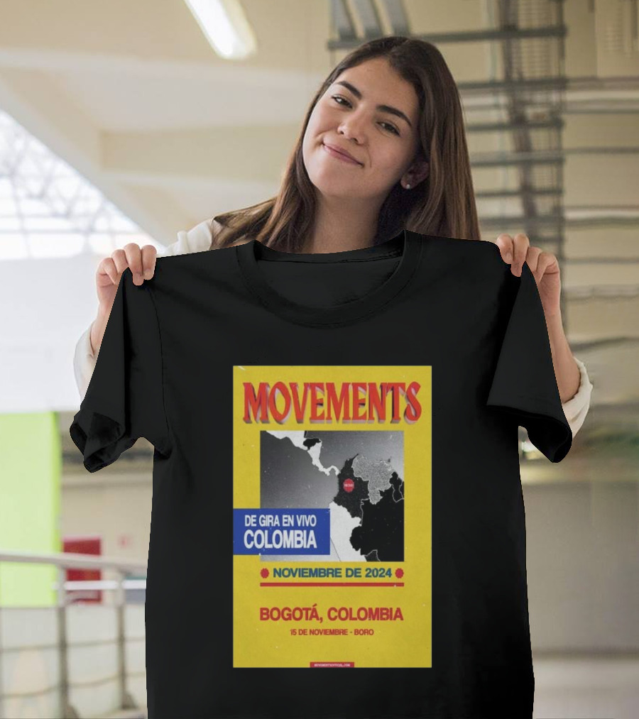 Movements De Gira En Vivo Colombia Noviembre De 2024 Bogotá 15 De Noviembre Boro T-Shirt