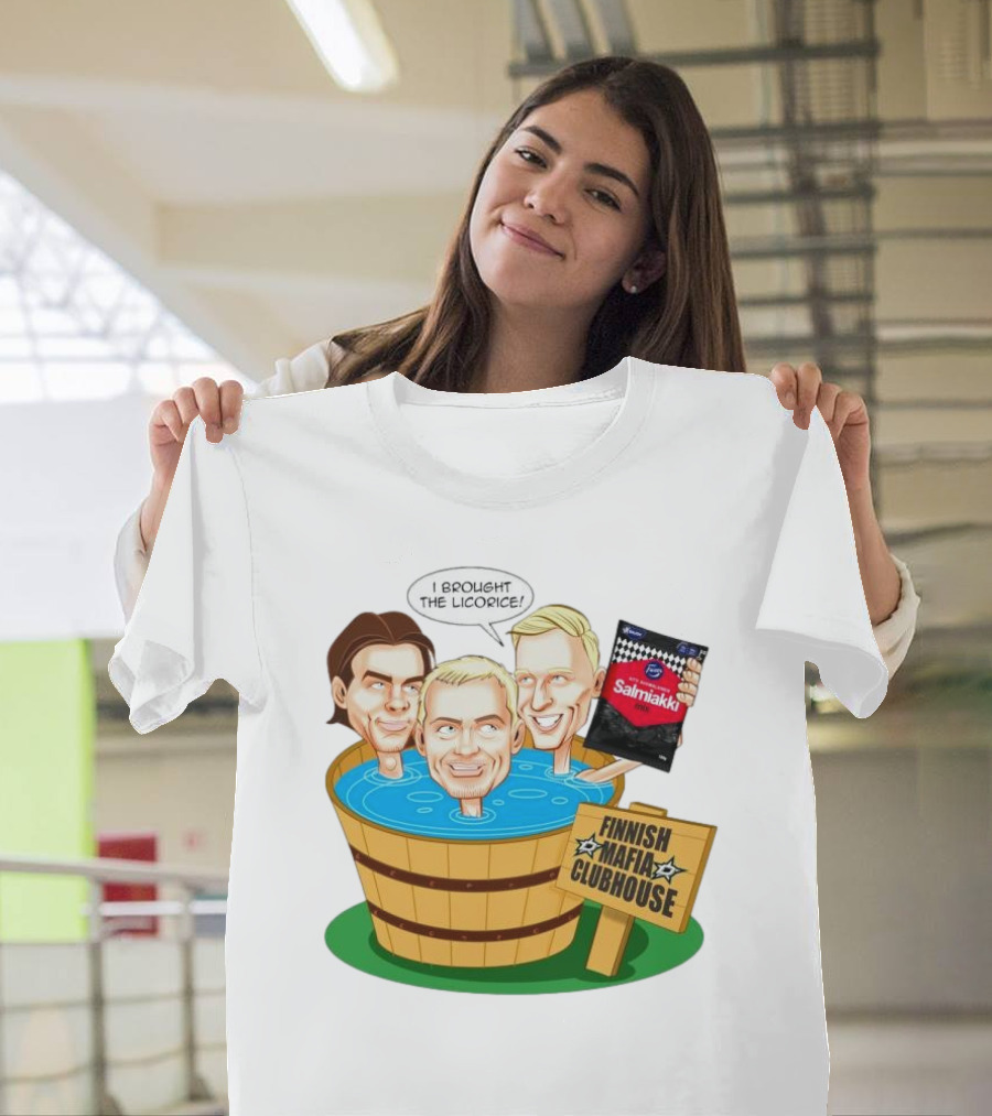 Dallas Stars Finnish Mafia Clubhouse I Brought The Licorice Salmiakki T-Shirt