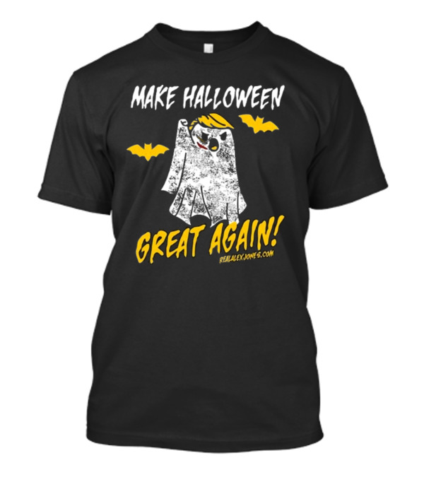 Make Halloween Great Again 2024 Ghost And Bats RealAlexJones.com T-Shirt