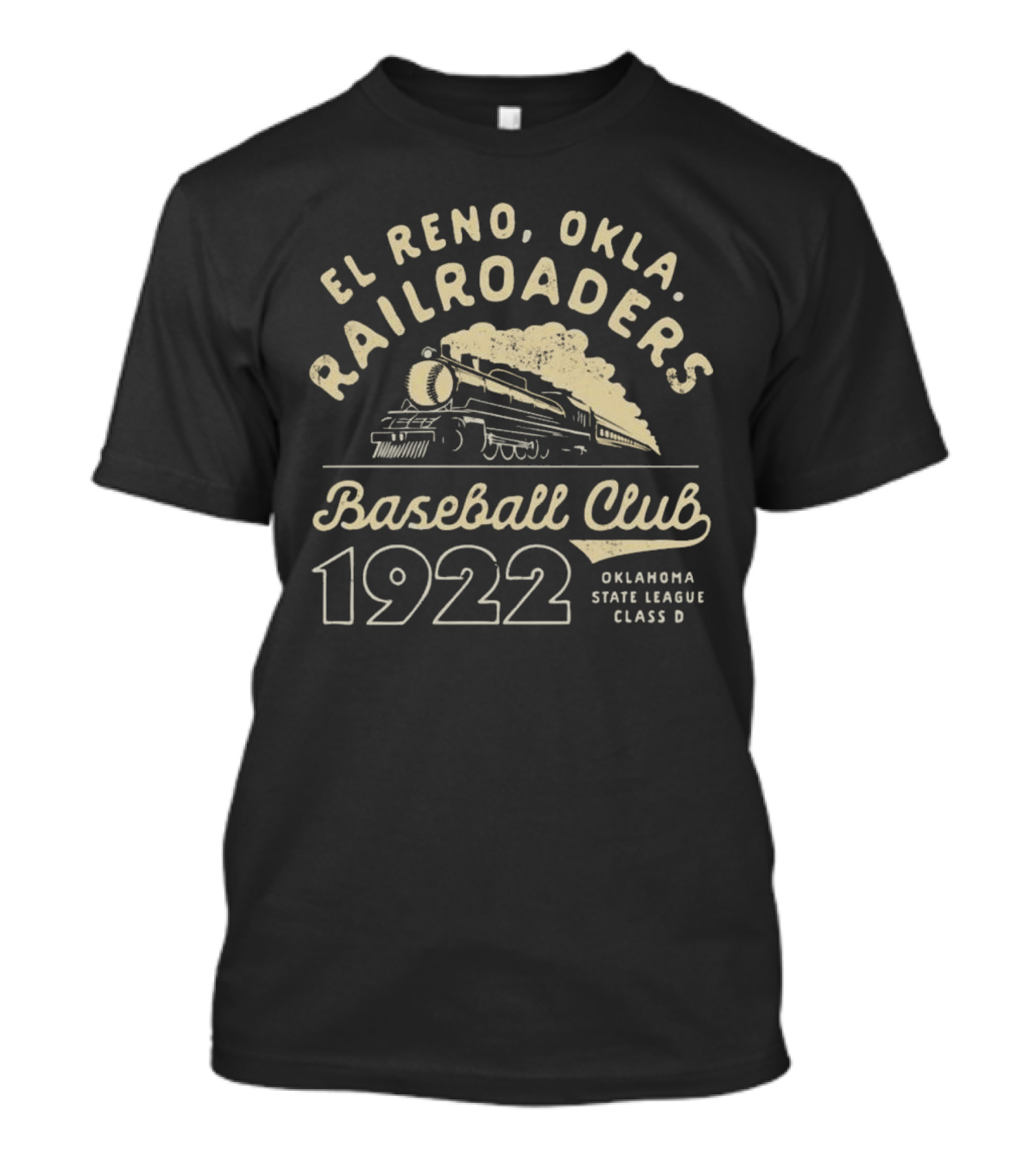 El Reno Oklahoma Railroaders Baseball Club 1922 Oklahoma State League Class D T-Shirt