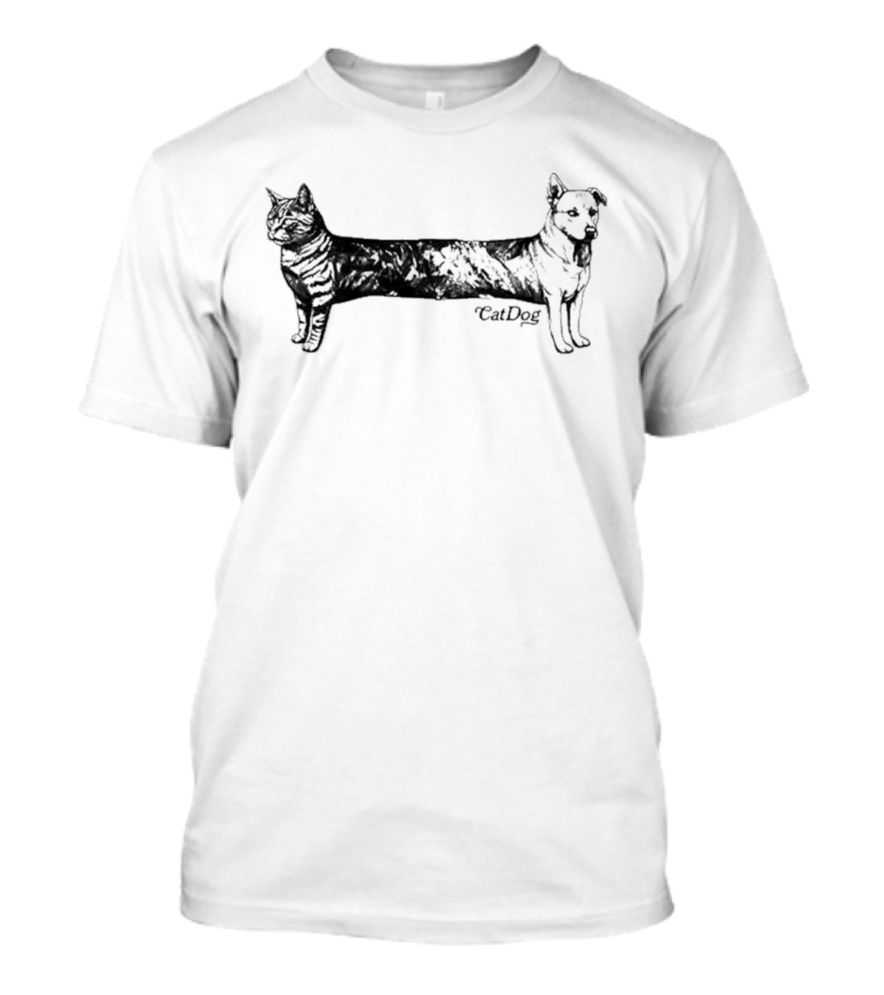 Cat Dog Hybrid Design Catdog T-Shirt