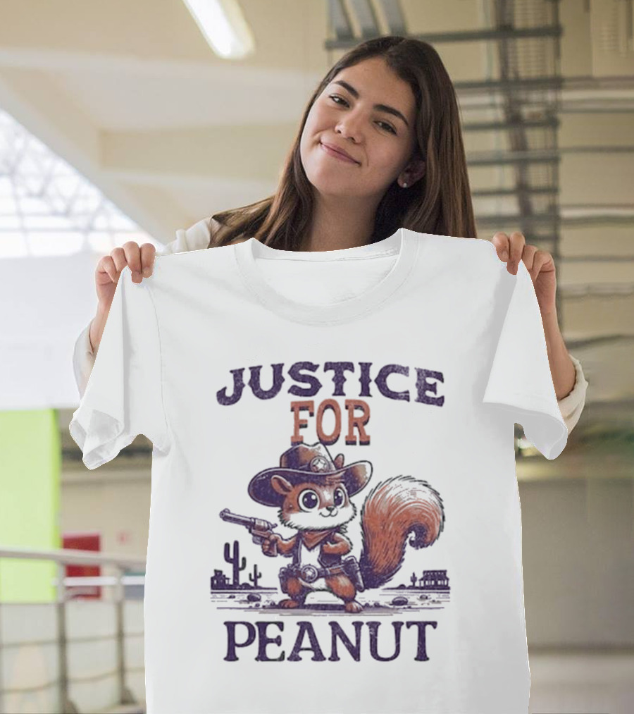 Justice for Peanut the Squirrel Cowboy T-Shirt