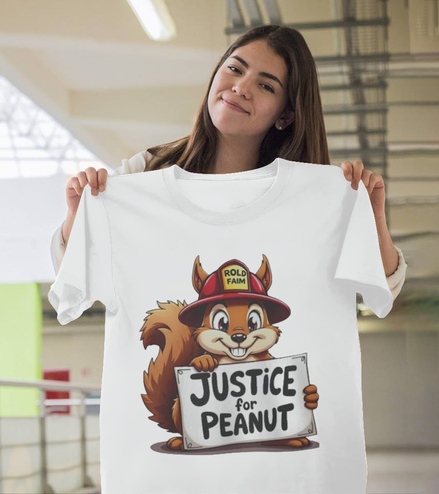 Justice for Peanut Rold FaIm Squirrel Lover T-Shirt