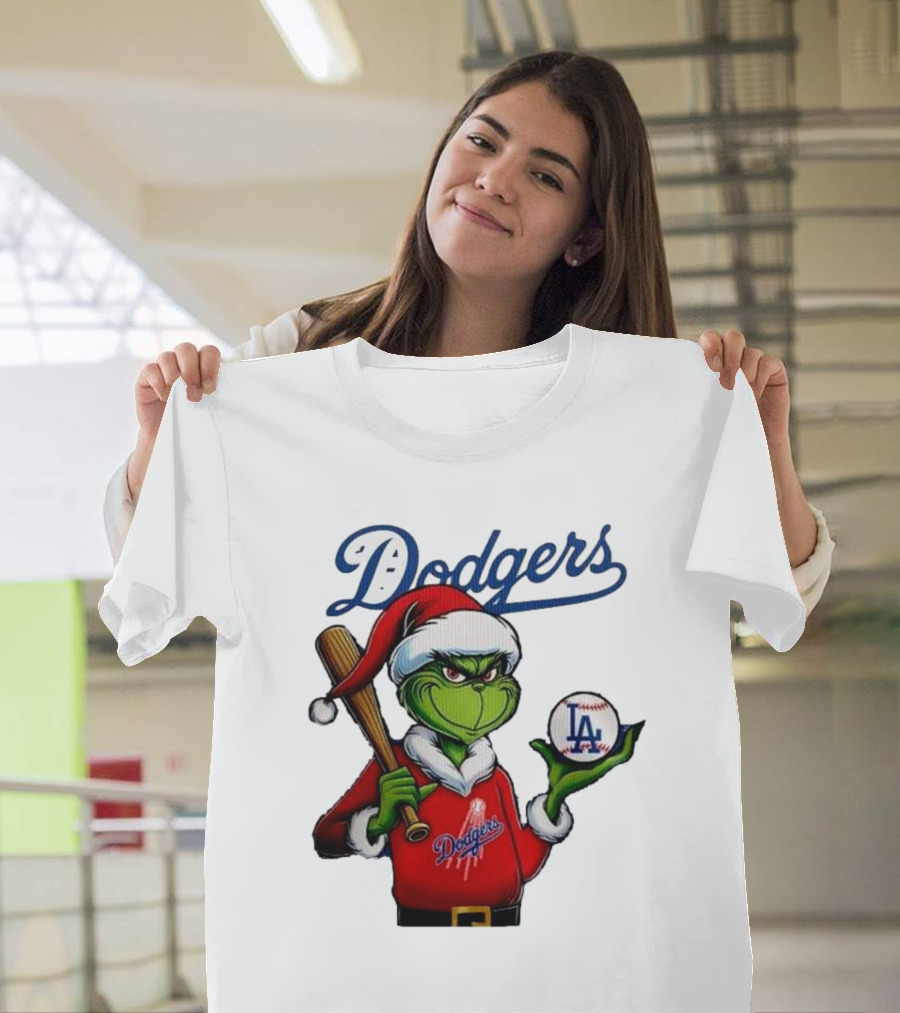 Dodgers MLB Los Angeles The Grinch Grinchmas Christmas T-Shirt