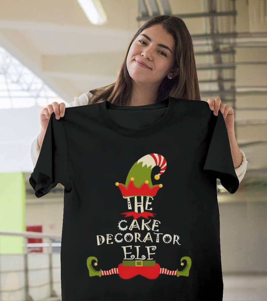 The Cake Decorator Elf Christmas Holiday T-Shirt