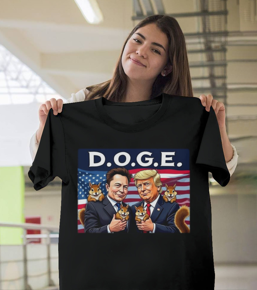 Elon Musk and Trump D.O.G.E. Justice For Peanut 2024 Keep Your Animals Safe T-Shirt