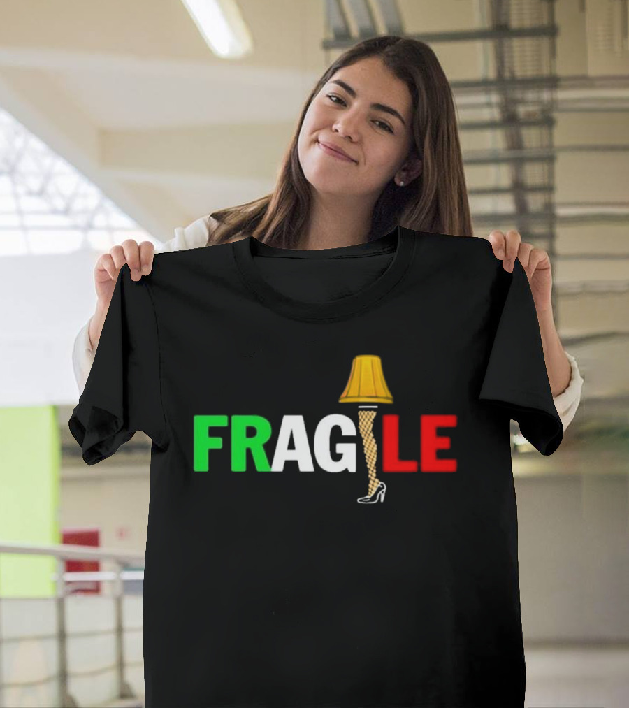 Fragile Italian Christmas Leg Lamp T-Shirt