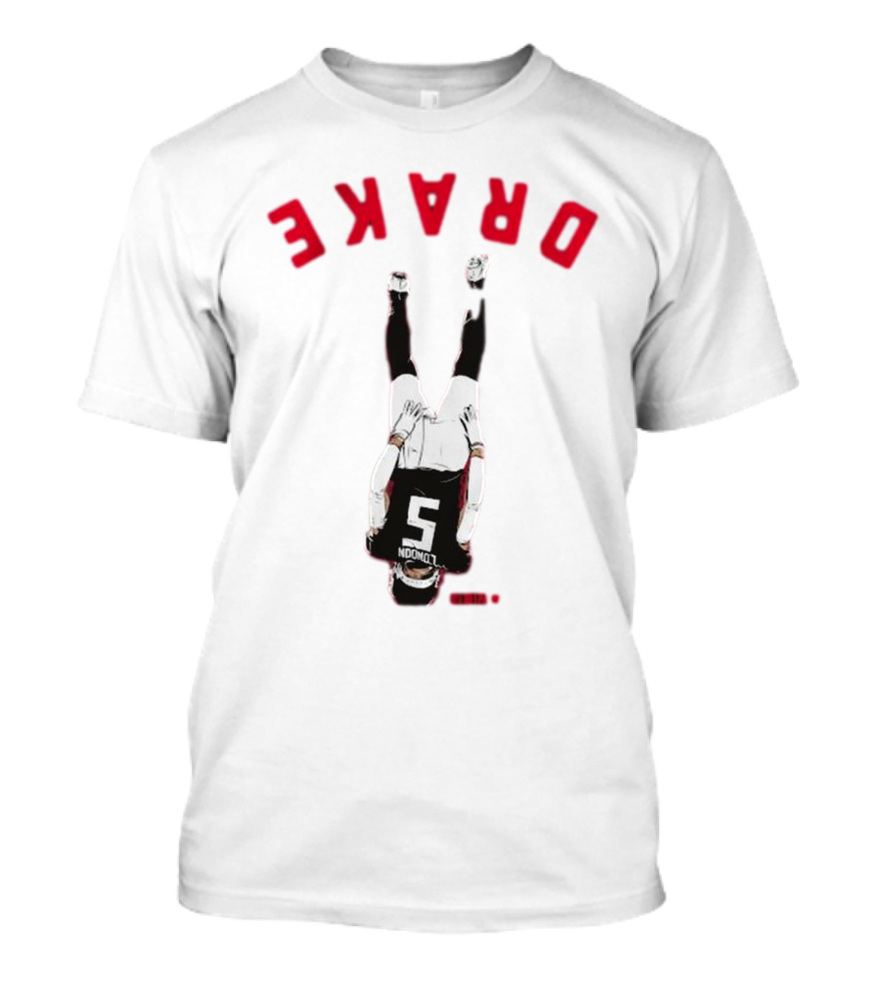 Drake London Upside Down Jersey Number Five T-Shirt