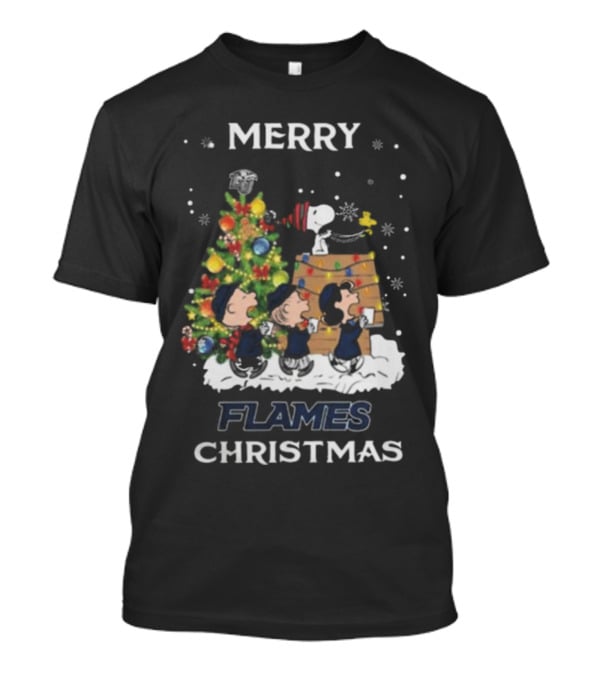 Merry Flames Christmas Snoopy And Friends Liberty T-Shirt
