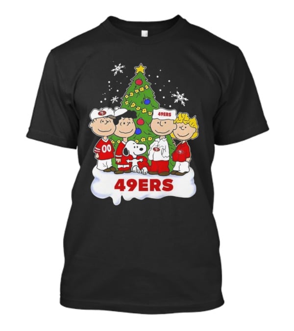San Francisco 49Ers Snoopy And Friends Christmas T-Shirt