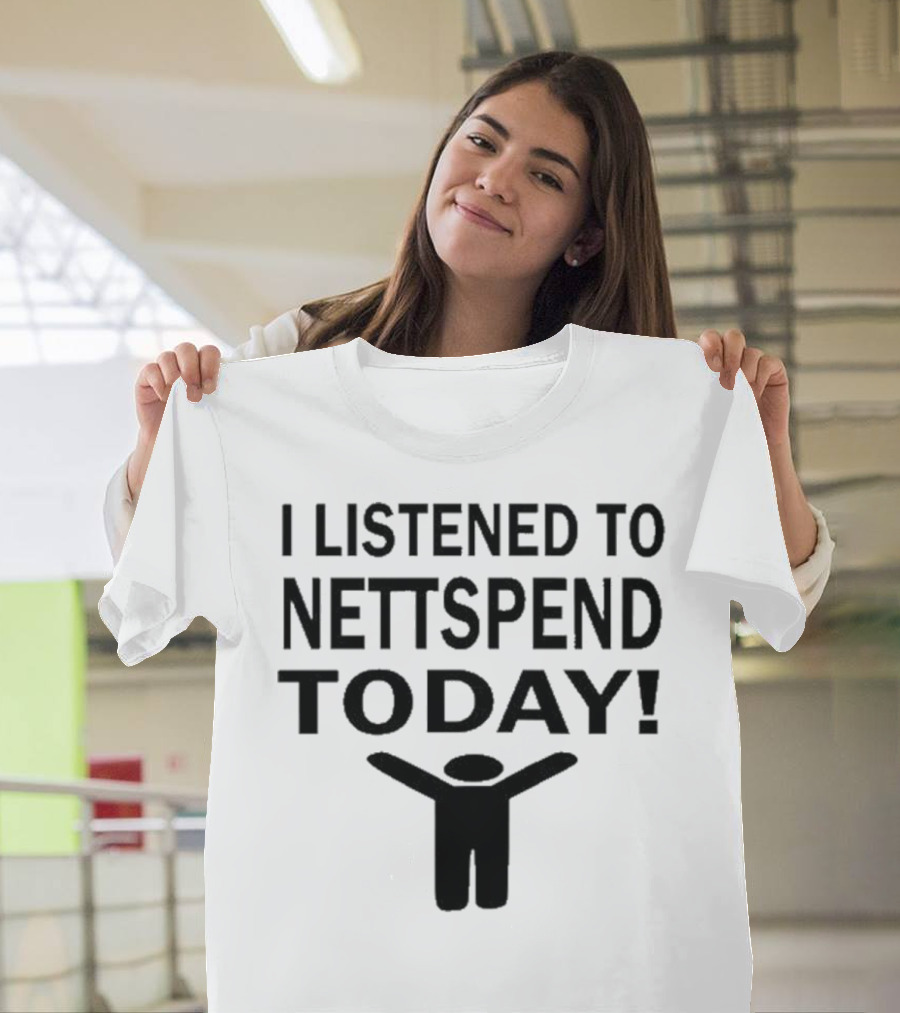 I Listened To Nettspend Today Black Stick Figure T-Shirt