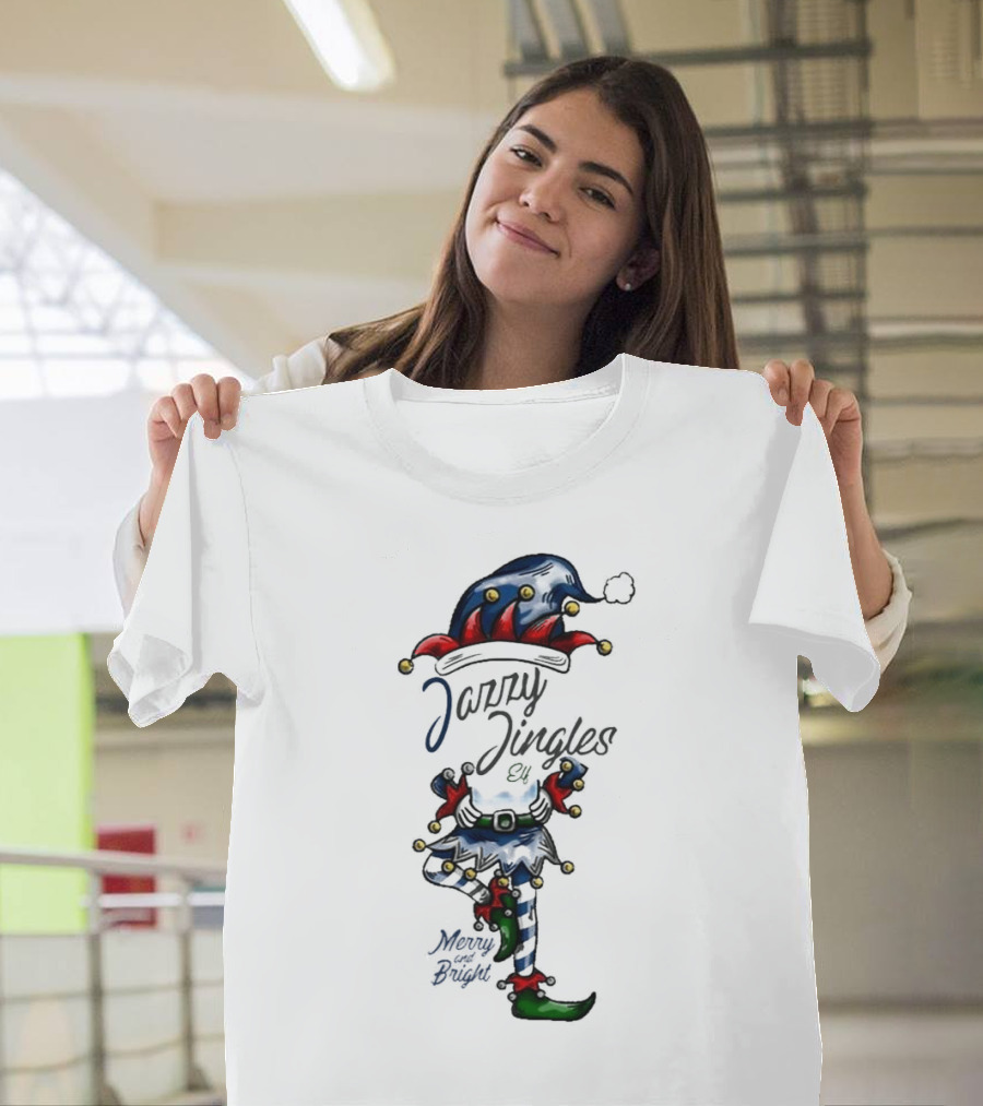 Jazzy Jingles Elf Merry and Bright Christmas T-Shirt
