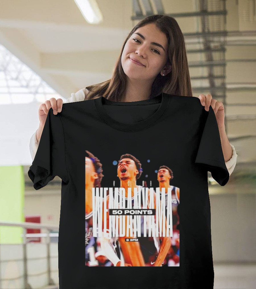 Victor Wembanyama Spurs 50 Points 8 PM T-Shirt