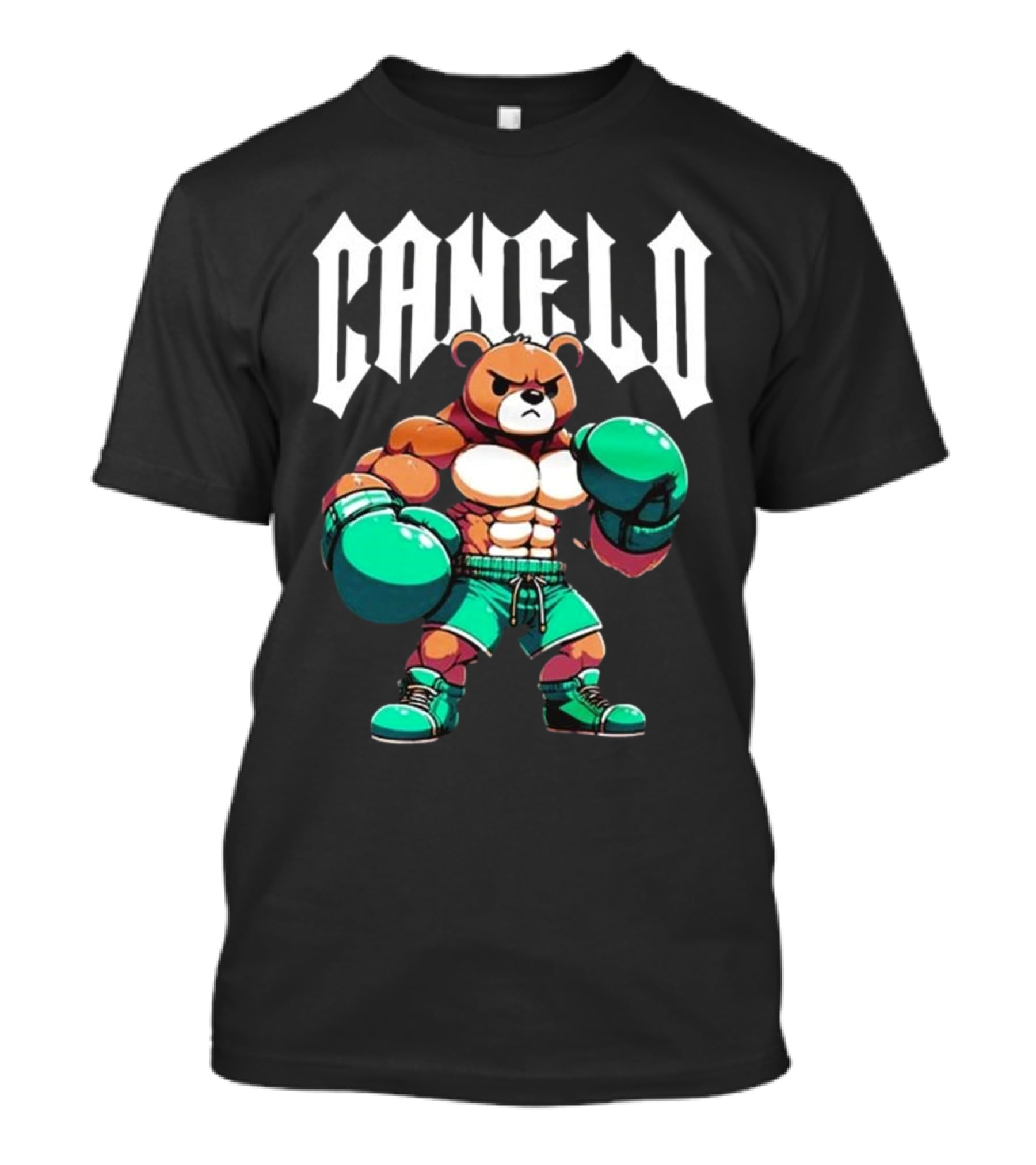 Canelo Boxing Teddy Bear Cartoon With Gloves T-Shirt