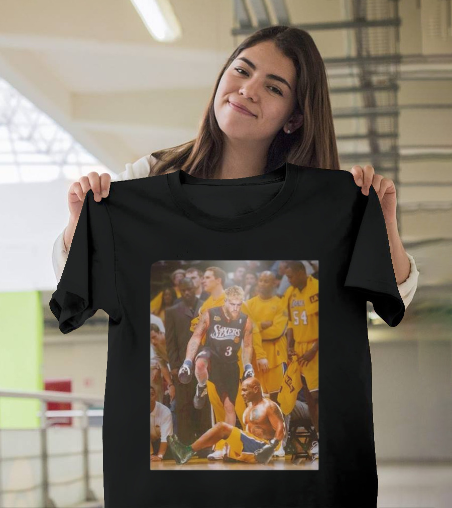 Jake Paul Iverson Step Over Mike Tyson Lakers Sixers T-Shirt